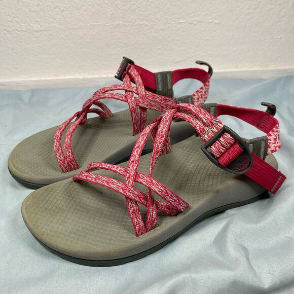 Chaco J180014: ZX1 Big kids Ecotread Rend Pink Sandal Rend Pink Size 5 - Picture 1 of 7